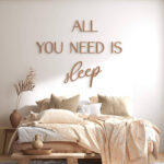 3D Holz Schriftzug Schlafzimmer – All You Need Is Sleep – Mahagoni Pertaining To Schriftzug Schlafzimmer