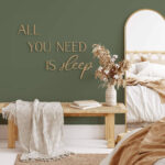 3D Schriftzug Schlafzimmer – All You Need Is Sleep – Mdf Natur Throughout Schriftzug Schlafzimmer