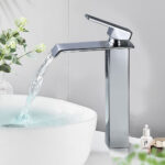 Badarmatur Wasserfall Wasserhahn Bad Hoch Waschtischarmatur  Waschbeckenarmatur Aus Messing Einhandmischer Mischbatterie Bad, Chrom Throughout Mischbatterie Badezimmer