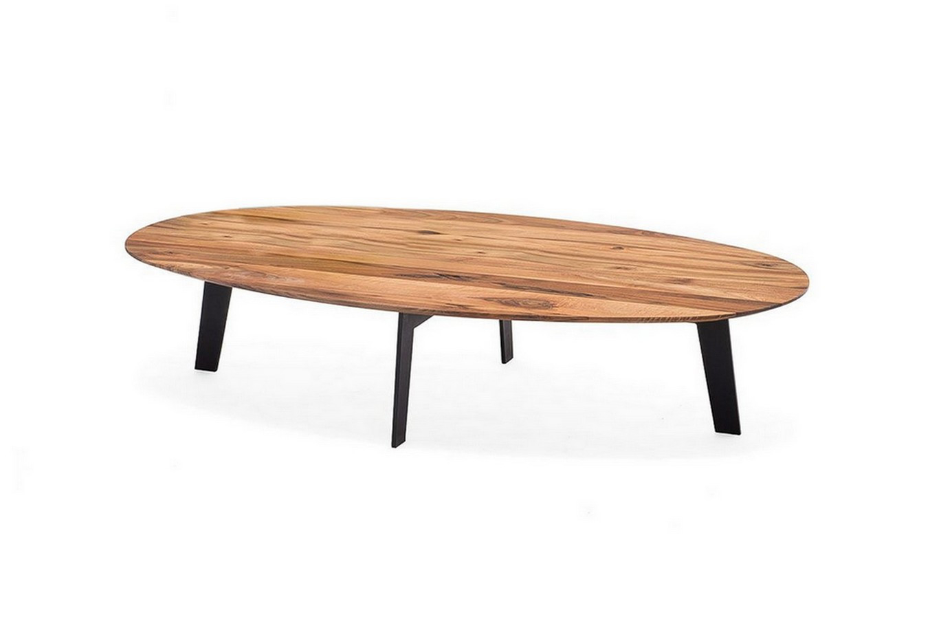 Couchtisch Massivholz Wildeiche Oval pertaining to Ovaler Couchtisch Holz