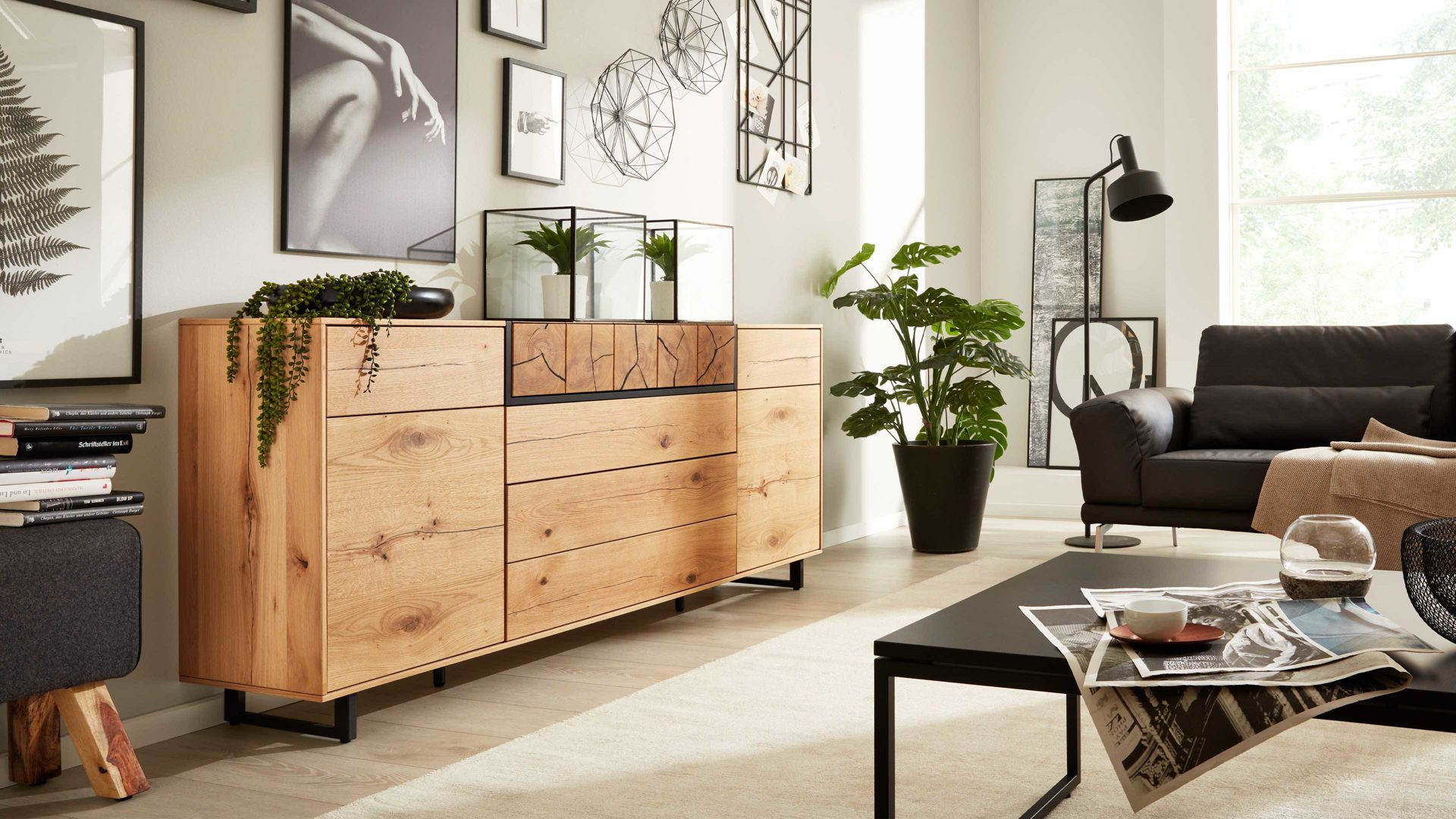 Interliving Wohnzimmer Serie 2106 – Sideboard 620810, Raucheiche throughout Wohnzimmer Sideboard