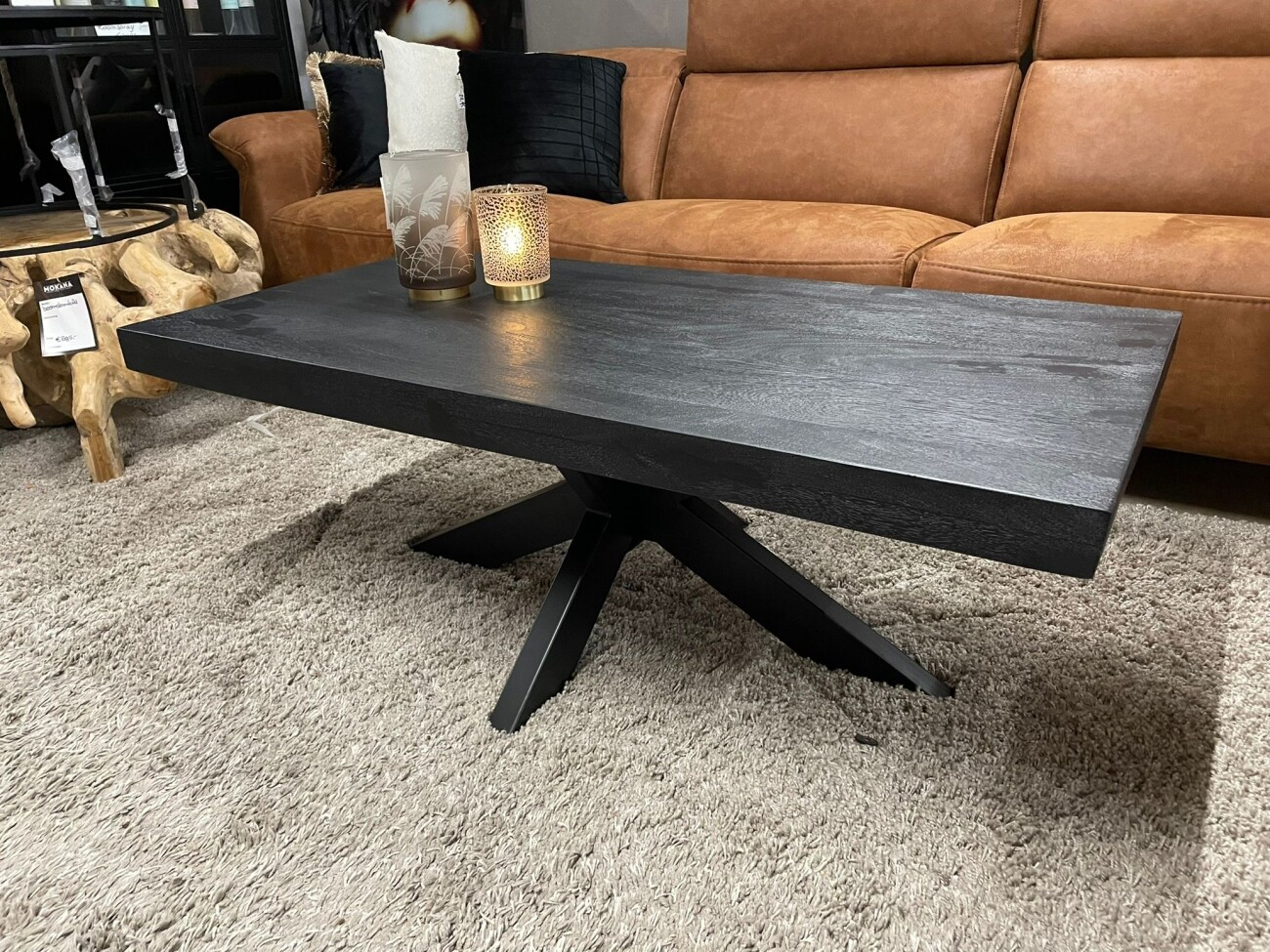 Mokana Furniture Couchtisch Mango Rechteckig Schwarz throughout Couchtisch Holz Schwarz