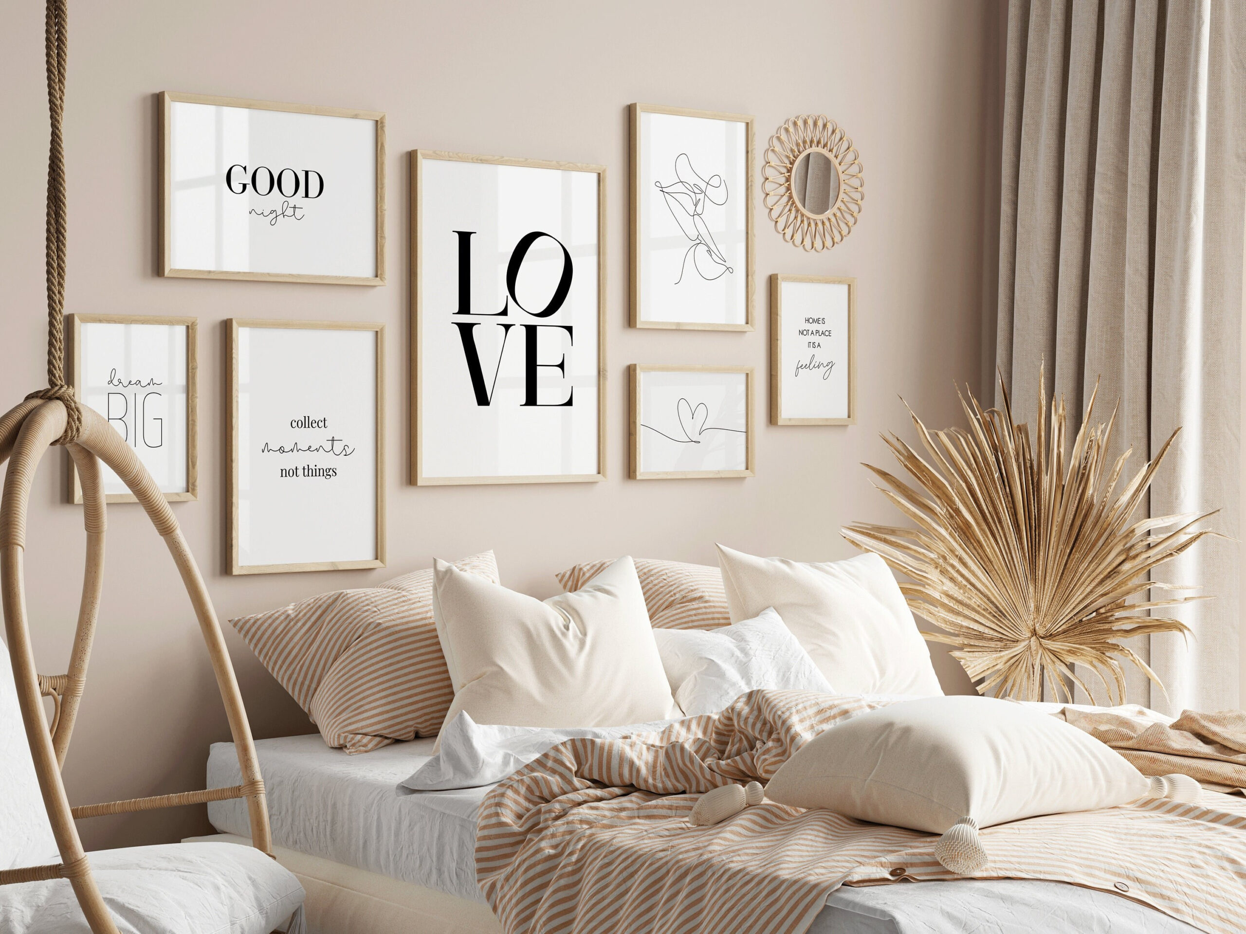 Poster Digitaler Download | Love | Good Night | Home | Schlafzimmer  Bilderwand throughout Schöne Poster Schlafzimmer